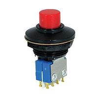 OTTO P4-723122 Auxiliary Actuator Momentary Turret DPDT 6 Term Black