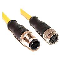 Mueller C4AC05M002 Sensor Cables / Actuator Cables M12 Cordset, 4-Pos Male Straight-Female Straight, 22 AWG, 2M