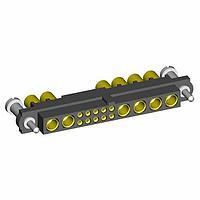 Harwin M80-4D11005FN-02-325-04-325 Heavy Duty Power Connectors 10+6 Pos. Female 22AWG+12AWG Cable Conn. Kit, Guide Pin Panel Mount