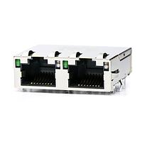 Pulse Electronics JGL0004NL Magnetic Jack 1x2 Tab-Up W/LED'S ETHERNET (NON PoE)