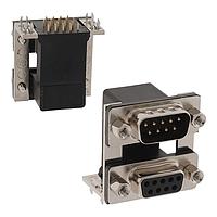 NorComp 178-009-413R571 Dual Port D-Sub Connectors 9P Male/Female .750" Spacing
