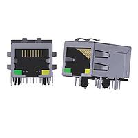 Abracon ARJM11A1-502-AB-CW2 Magnetic Jack RJ45 10/100/1000 Base-T 1x1 Right Angle N/A Through Hole