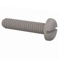 Essentra Components 011224P100 Pan Slotted Pan Slotted Screw, #12-24 Thread, 1 Lg