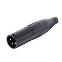 Amphenol Audio AC3MB Cable Connectors 3 Pole XLR Male Cable Connector Stamped Contacts Black Finish