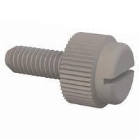 Essentra Components 090640037TEG Knurled Screw Slotted Thumb Screw, #6-40 Thread, 3/8 Lg