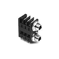 Amphenol Audio ACJM-MHDM Phone Connectors 1/4"Pigybak HOR CHASSIS CONN