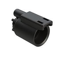 Amphenol SINE Systems ATHD04-1-12P-BM11 Receptacles Single Pole Receptacle, Pin, Size 12 Contact, Self-Threading, Gold Plated, Black