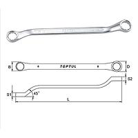 TOPTUL AAEH2123 Double Ring Wrench 45° Offset - METRIC