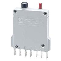 E-T-A Circuit Breakers 3600-P10-SI-8A Thermal-Magnetic Single pole thermal-magnetic circuit breaker with tease-free, trip-free, snap action mechanism and two button operation (M-type TM CBE to EN 60934). Designed for plug-in mounting with E-T-A sockets 17-P10-Si, 23-P10-Si, 63-P10-Si; or