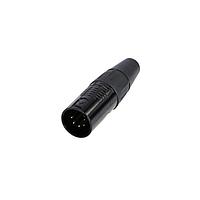 REAN RC5M-B-D Cable Connectors 5P MALE XLR CBL CONN BLACK/GOLD - BULK