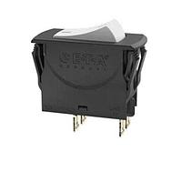 E-T-A Circuit Breakers 3120-N526-P7T1-W19DG4-X3120-A04060611M6A Thermal AC PEM, w/ 2 pole , 6A, 250V green rocker, C14 medical filtered inlet, pre-wired