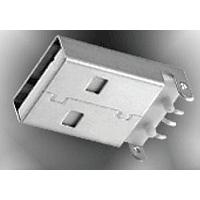 Kycon KUSBX-SMT2AP5S-B USB Type A Connectors A TYPE SMT BLK PLUG 1.35mm POSTS SHIELD
