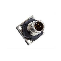 Amphenol LTW ASD-03PMMS-LS7001 Standard Circular Connector Ceres, Mini Size, Metal, 5A, 03 pins, Male Connector, Male Contact, Square, 2 Points Lock, Solder, Receptacle, IP67
