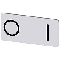 SIEMENS 3SU19000AC810QG0 Labeling Plate, O I INSCR. LABEL,SILV 12.5 X 27MM,SYMB: O I