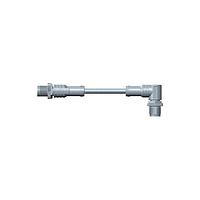 Amphenol LTW M12A04ML-12AMR-SDA05 Sensor Cables / Actuator Cables M12 Circular Metric Connector, A Code, Metal, 4A, 04 pins, Male Connector, Male Contact, Straight-to-Right Angle, Screw Thread, Overmolded Double Ended, Length 500mm, IP68 / IP69K