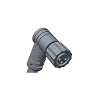 Amphenol LTW 8P-04AFFM-SR7B03 Sensor Cables / Actuator Cables M8 Circular Metric Connector, A Code, Plastic, 3A, 04 pins, Female Connector, Female Contact, Right Angle, Screw Thread, Overmolded, Length 3000mm, IP67 Mated