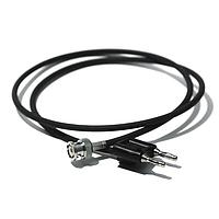 Mueller BU-5070-B-12-0 RF Cable Assemblies Black BNC Male to Stackable Double Banana Plug, 12" RG58 Coax