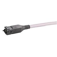 HARTING 33400400202050 Overmolded Cables Han 1A Overmolded 3+PE latch locking, male to flying leads - PVC 5m