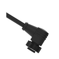 Banner Engineering MBCC-312RA Sensor Cables / Actuator Cables Cordset: Single Ended 7/8 in; 3-pin Right-Angle Female Shielded; 4 m 3x18 Black PVC Jacket; Nylon Black Coupling Nut