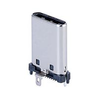 Same Sky (formerly CUI Devices) UP32-C-F-G-FL-2-P24-TR USB Type C Type C, Free-line, Gold Plated 3u, Cap, 24 pin, T&R