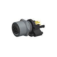 Amphenol CONEC 43-01329 M12 Female Socket FML M12X1 DIP SLDR FRNT MNT STY 8P