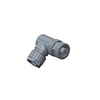 Amphenol LTW MSAP-12BFFA-SR7001 Sensor Cables / Actuator Cables M12 Circular Metric Connector, A Code, Plastic, 1.5A, 12 pins, Female Connector, Female Contact, Right Angle, Screw Thread, Solder, Field Installable, F4.5 - F6.5mm, IP67 Mated