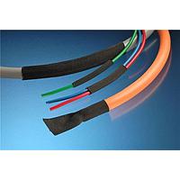 Alpha Wire FITFAB-2 BK007 Heat Shrink Tubing 0.79 inch I.D. FIT Heat-Shrink 2:1 Polyester Fabric 50 ft Spool, Black
