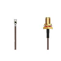 GCT (Global Connector Technology) CABLE 319 RF-050-A-1 RF Cable Assemblies I-Pex MHF I Lck RA Plug2SMA STRJck R Mt IP67/IP68 3GHz,50mm, 1.37mm blk