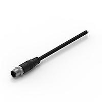 Wurth Elektronik 643612120308 Sensor Cables / Actuator Cables WRCIRC M12  Screw  Coding A  Cable Assembly  with 2 m PVC cable Straight with Metal Coupling Nut Male connector, polarity 8
