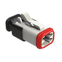 Amphenol SINE Systems AT06-4S-SR01WHT Plug 4 Position, Plug, Socket, SR01 Strain Relief (Standard Seal), White Body