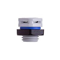 Amphenol LTW VENT-PS1YGY-N8002 Circular Metric Connectors Pressure Relief Vent, M12 Plastic, With Nut, M12x1.5, Screw Thread, > 3000ml/min at 7 kPa, ePTFE (Hydrophobic), Gray, IP69K