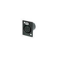 NEUTRIK NC6FP-B-1 Receptacles Recpt DLX 6 pin F solder cup nic/slvr