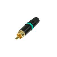 REAN NYS373-5-U RCA Phono Connectors PLUGS RCA GLD CONTCT GREEN; BULK REAN
