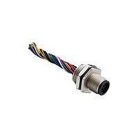 Amphenol LTW M12A-10PMMS-SH8C50 Sensor Cables / Actuator Cables M12 Circular Metric Connector, A Code, Metal, 1.5A, 10 pins, Male Connector, Male Contact, Hexagonal, Screw Thread, Solder, Receptacle With Cable/Wire, Length 500mm, IP68 / IP69K