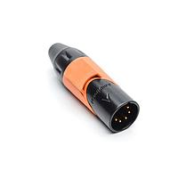 Amphenol Audio AX5MB3M-AU Cable Connectors 5P PIN M PLUG BLKGLD W ORG MRK SLV