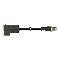 Murrelektronik 7000-41041-6160060 Sensor Cables / Actuator Cables M12 MALE 0 / MSUD VALVE PLUG FORM CI 9.4 MM, PVC 3X0.75 black 0.6m