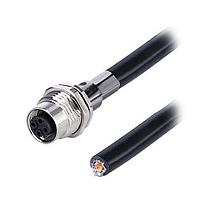 Same Sky (formerly CUI Devices) CDM1266-04D-FW-F9-500-67 Sensor Cables / Actuator Cables Solder Type,Front Fasten PG9,D-Code 4PIN ,Screw Copper alloy,PUR  5.0M
