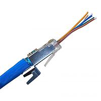 Klein Tools VDV826705 Connector Kits Pass-Thru Modular Data Plugs, RJ45-CAT6A, Shielded (STP), 50-Pack