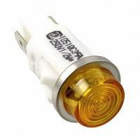 VCC 1051QC3 Neon Panel Mount Indicators AMBER DIFFUSED 1/2" MOUNTING HOLE