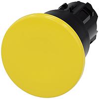 SIEMENS 3SU10001BA300AA0 Mushroom PUSHBUTTON, PUSH PULL YEL, MH CAP   40MM