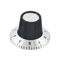 Eagle Plastic Devices 450-2037-GRX Cylindrical Knob with Skirt Black Knob 1.16D X .71H