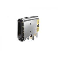 Amphenol Commercial Products 12402054E511A USB Type C Connectors USB2.0, Type C, Upright, Dual DIP