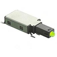 E-Switch LP37OACGR Standard Switches Pushbutton, SPDT, On-(On), Surface Mount, Right Angle, Black, LED, Red