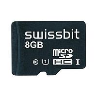 Swissbit SFSD8192N4BM1MT-I-1E-2EP-STD MicroSD Cards Industrial microSD Card, S-46u, 8 GB, 3D PSLC Flash, -40C to +85C
