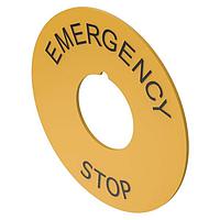 EAO 704.963.6 EMERGENCY STOP 60mm legend Plate STOP