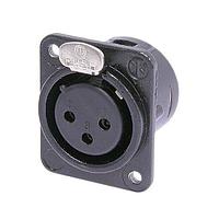 NEUTRIK NC3FDM3LBAG-1 Receptacles 3P F RECEPT DL1 SER SODR CUPS BLK/SIL