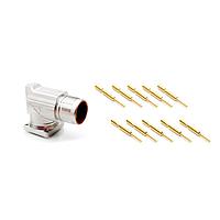Amphenol SINE Systems MB5RJN0902-KIT Right Angle, Rotatable 9 Pos male pins Large flange