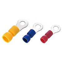 KS Terminals DRVEB3-1 Brazed Seam Vinyl, Easy Entry DIN 46237 Ring, 22-16 AWG, #4