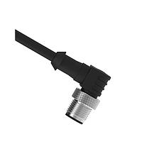 Banner Engineering MQDMC-450RA Sensor Cables / Actuator Cables Cordset: Single Ended M12; 4-pin Right-Angle Male; 15.2 m 4x22 Black PVC Jacket; Nickel-Plated Brass Coupling Nut
