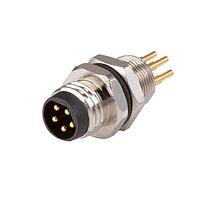 Same Sky (formerly CUI Devices) CDM804-05B-MP-R805-67 Straight 5 Pins Panel Mount Pc Pins Rear M8 x 0.5 ACoding Screw Copper Alloy IP67